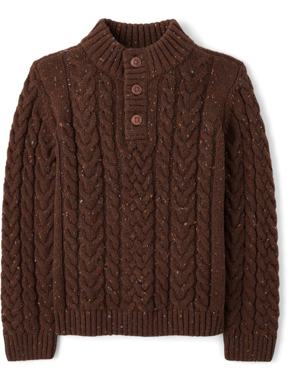 Cozy Toddler Boys' Mock Neck Cable Knit Sweater - Perfect for Fall & Winter